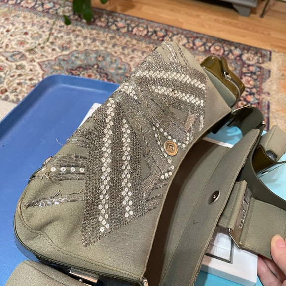 Dior Limited Edition Olive Green Silk Street Chic Columbus Ave Bag - Picture 13 of 16